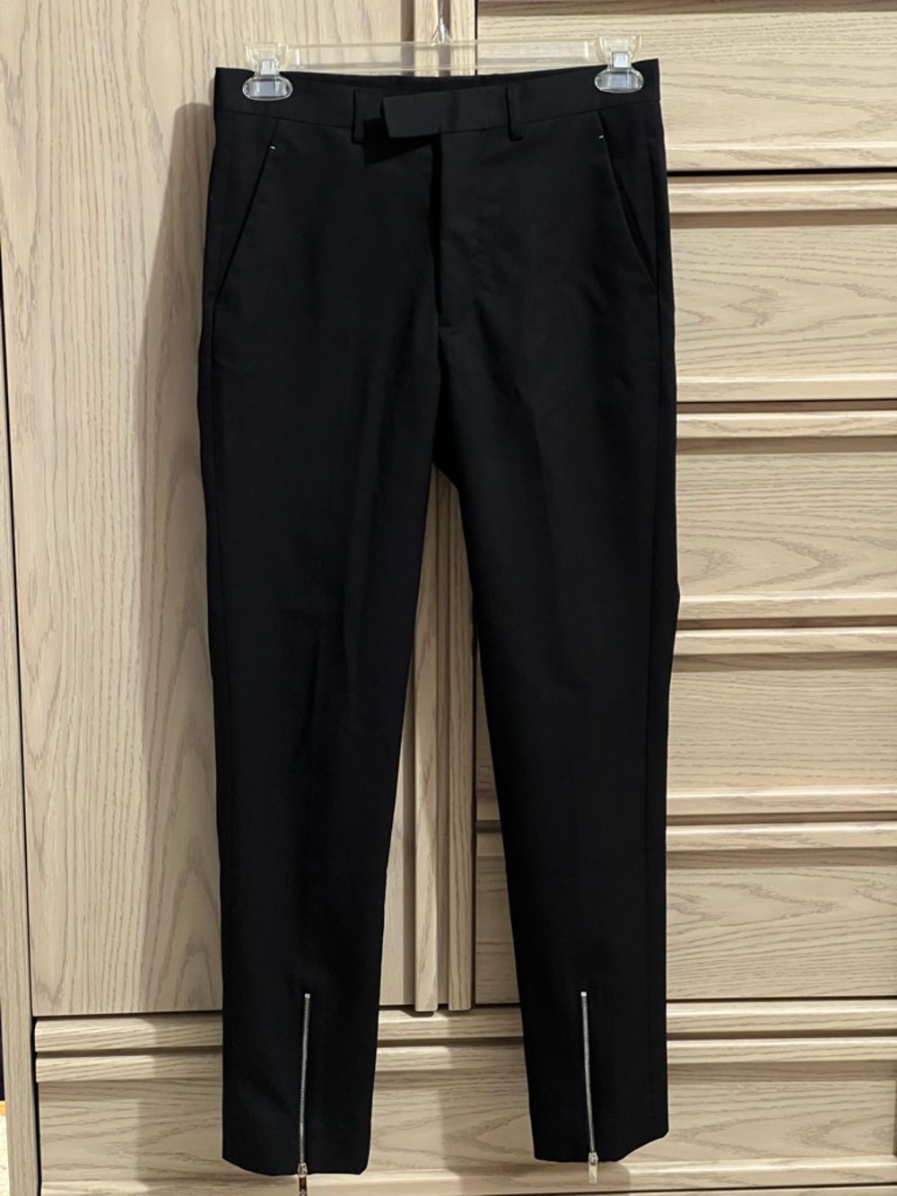 Berluti 1895 1740$ Gabardine Zip Hem Dress Pants Black EU 46 (US 30) S Size